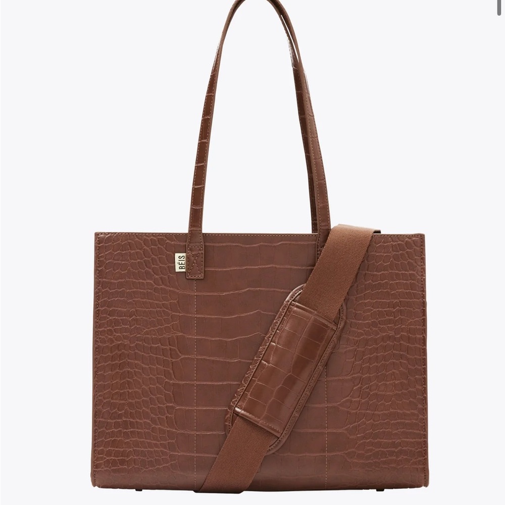 BEIS The Work Tote in Maple Croc